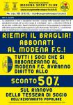 RIEMPI IL BRAGLIA ABBONATI AL MODENA FC
